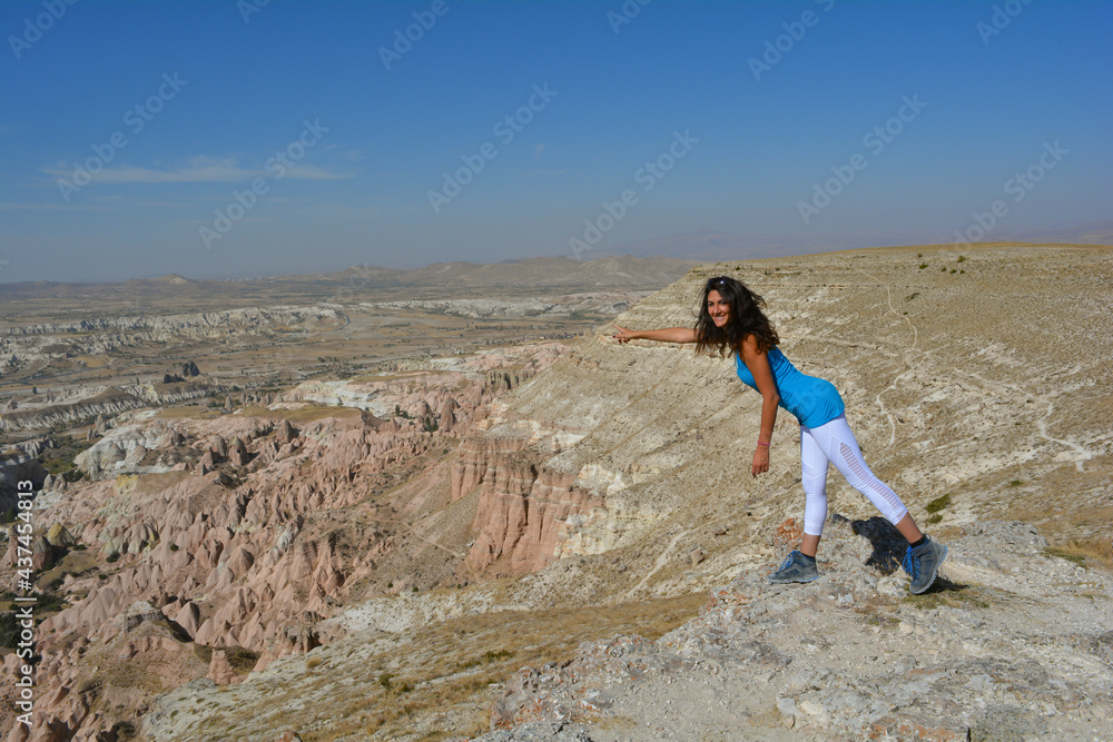 Girl in the Red and Rose Valley, Turkey
