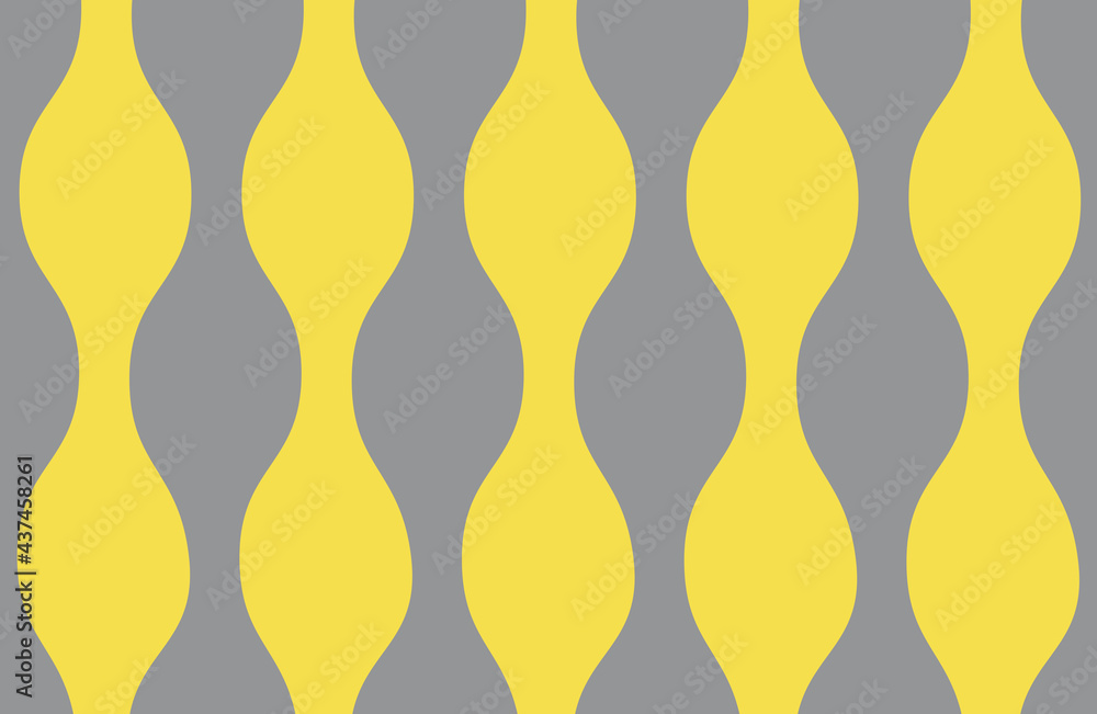 Artistic poster in trendy yellow and gray colors. Geometric abstract pattern for web banner, decor of pillows in the interior, business presentation, corporate identity. 