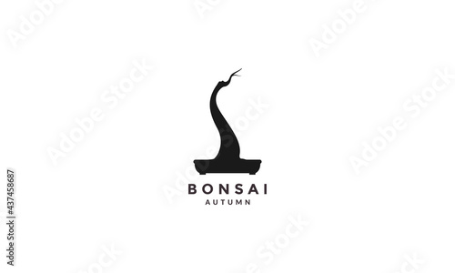 bonsai tree dry logo symbol vector icon illustration graphic design
