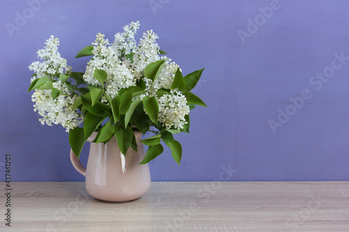 Wallpaper Mural white lilac on a purple background. Torontodigital.ca