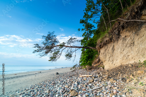 Fototapeta Naklejka Na Ścianę i Meble -  Landscape above the sea. Sand, beach and sea. Landscape from the Baltic Sea.