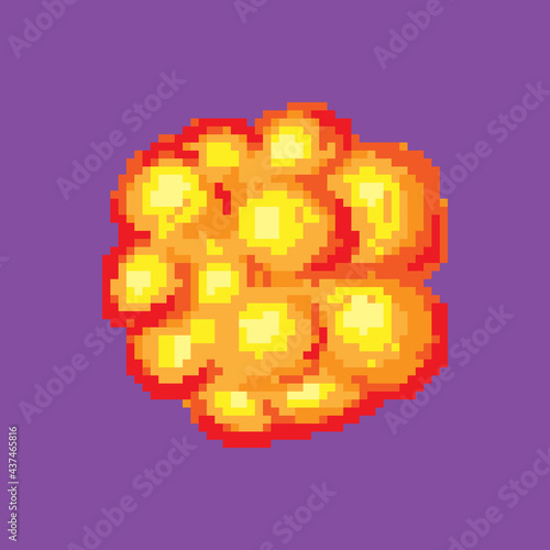 Comic boom flame. Bang burst explode dynamite with smoke. Lit match and bonfire. Digital icons. Animation Process steps