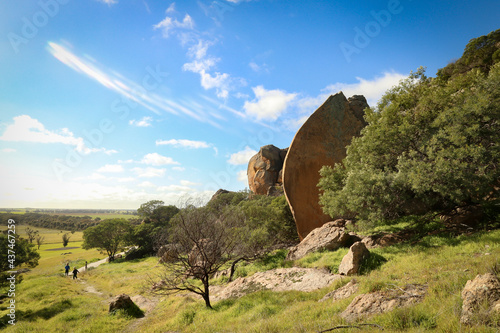 Wallpaper Mural Children exploring interesting rock formation at Pyramid Hill, Victoria Australia Torontodigital.ca