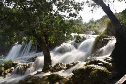 waterfall in the mountains