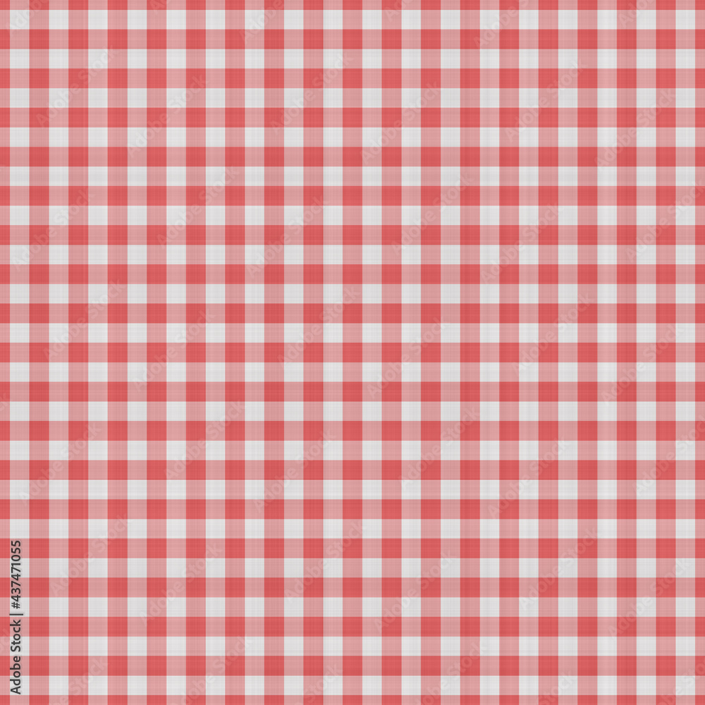3D illustration of a red and white checkered tablecloth 3D illustration of a red and white checkered tablecloth
