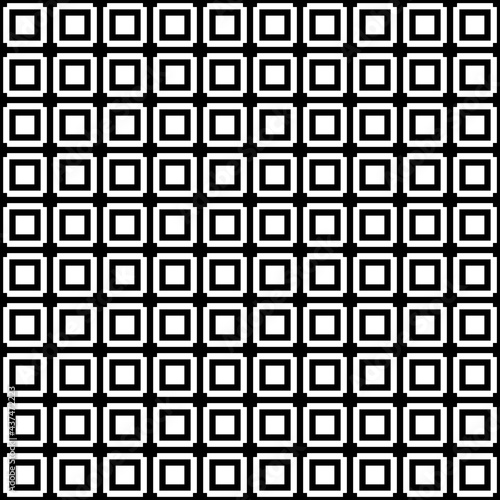 Vector white tile and black background. Simple tile pattern.