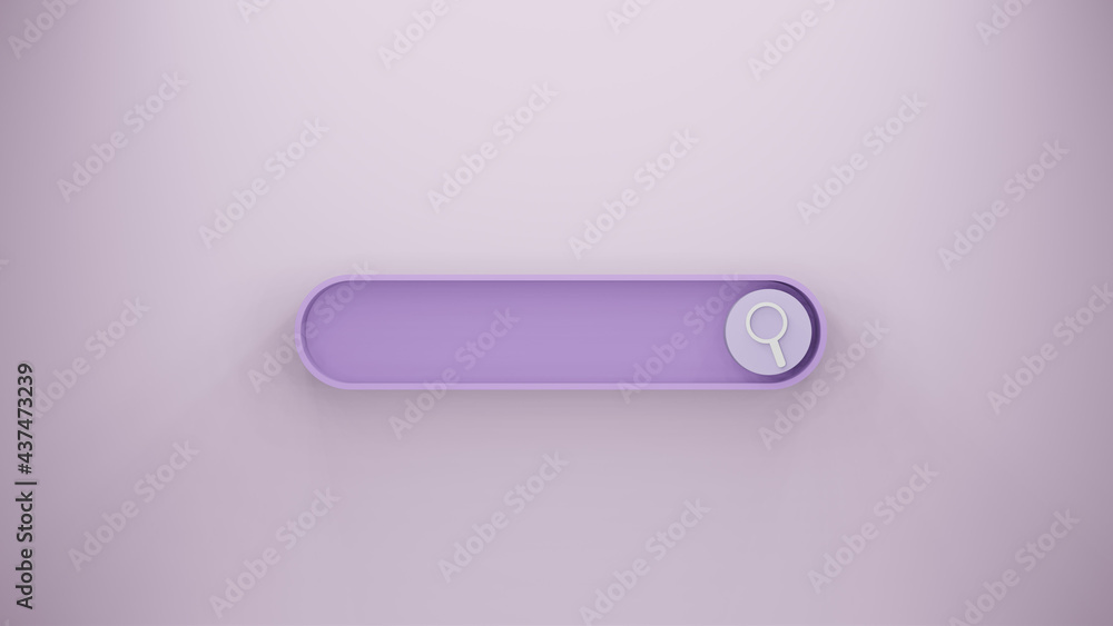 search bar or magnifying glass in blank 3d rendering search bar or magnifying glass in blank 3d rendering