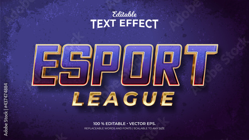 Esport League Textured 3d Editable Text Effects Template