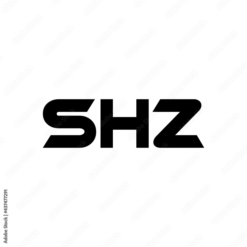 SHZ letter logo design with white background in illustrator, vector logo modern alphabet font overlap style. calligraphy designs for logo, Poster, Invitation, etc.