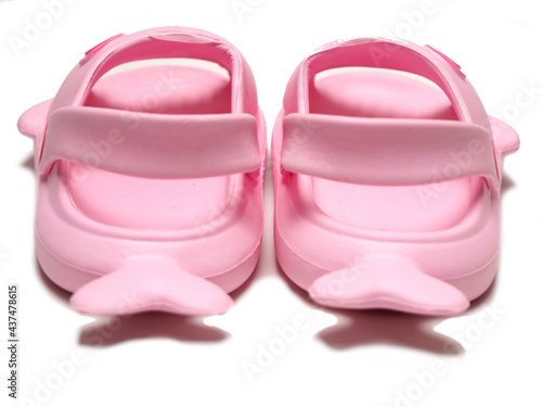 Wallpaper Mural Picture of pink sendals that has shark shape Torontodigital.ca