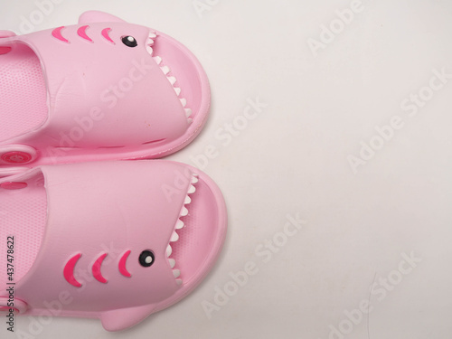 Wallpaper Mural Picture of pink sendals that has shark shape Torontodigital.ca