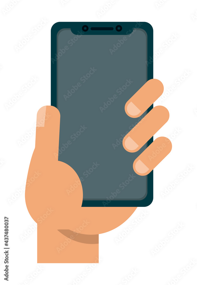 hand with smartphone