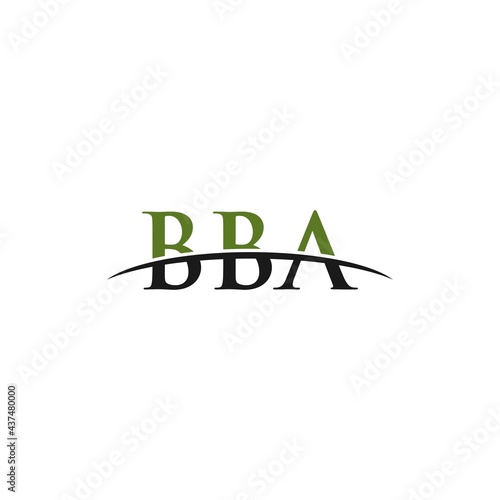BBA initial swoosh horizon, letter logo designs corporate inspiration