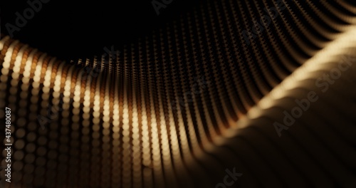 Particle drapery luxury gold 3d illustration background