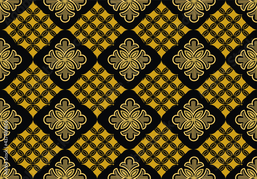 Indonesian batik motif, Batik is a technique of wax-resist dyeing applied to whole cloth, or cloth made using this technique originated from Indonesia. EPS 10