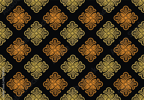 Indonesian batik motif, Batik is a technique of wax-resist dyeing applied to whole cloth, or cloth made using this technique originated from Indonesia. EPS 10