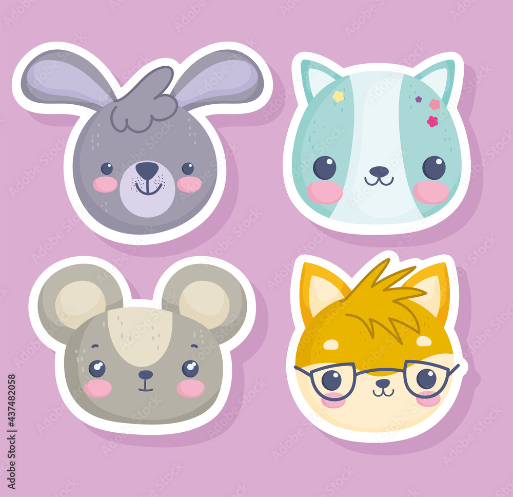 Obraz premium cute animals faces