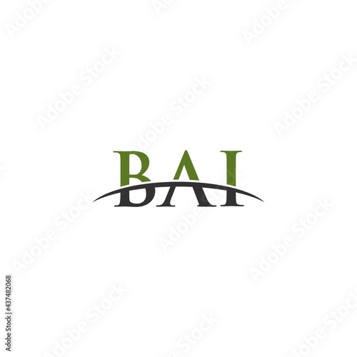 BAI initial swoosh horizon, letter logo designs corporate inspiration