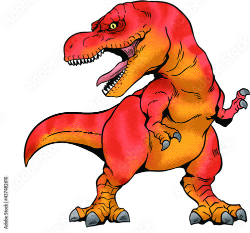 アメコミ風のティラノサウルス