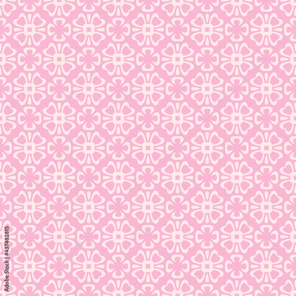 Stylish background pattern with simple decorative ornament on pink background, wallpaper. Seamless pattern, texture Stylish background pattern with simple decorative ornament on pink background, wallpaper. Seamless pattern, texture