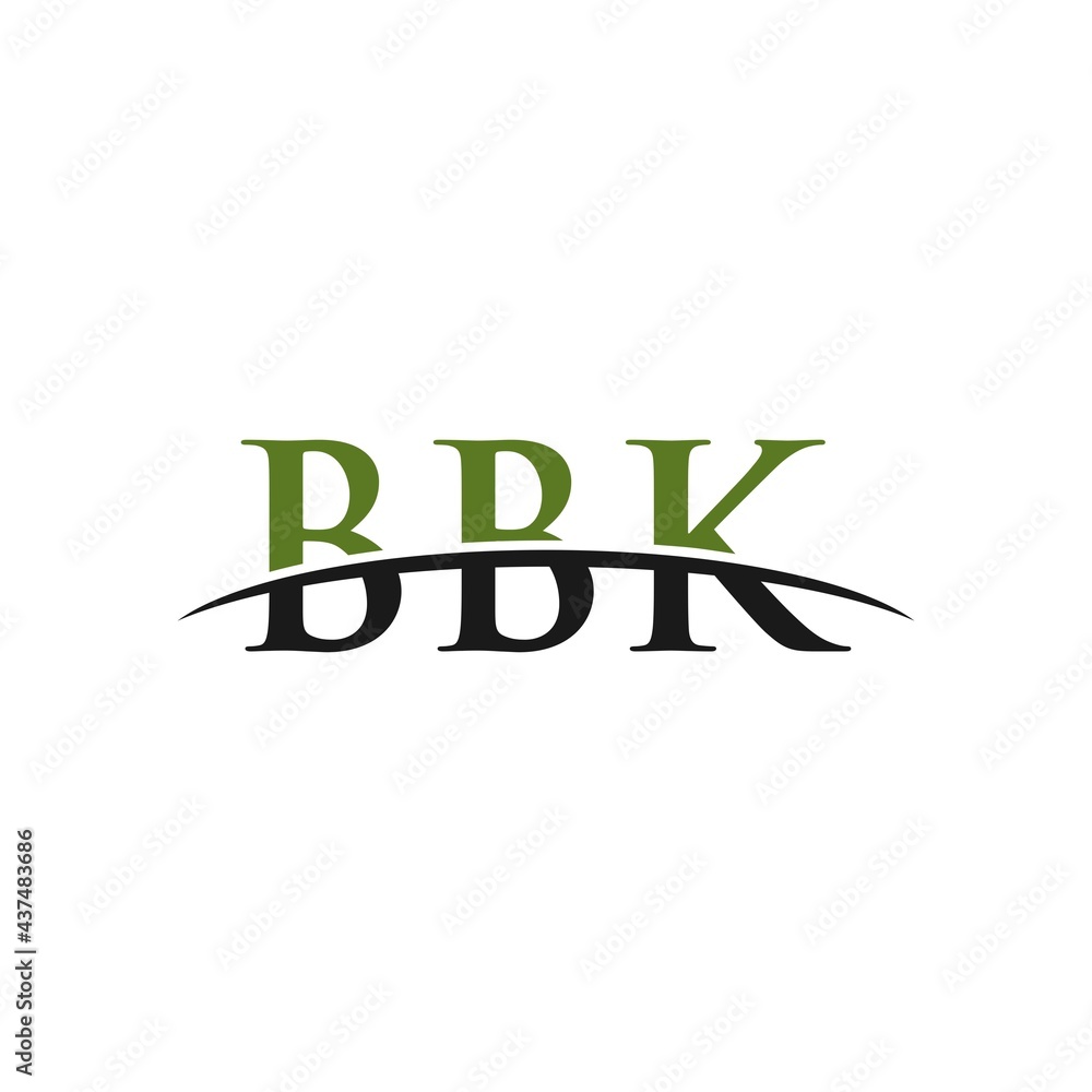 BBK initial swoosh horizon, letter logo designs corporate inspiration