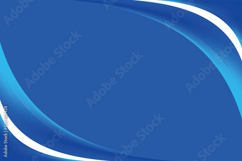 Simple Blue Curvy Background Design Template Vector, Dark Blue Background Element with Copy Space for Text