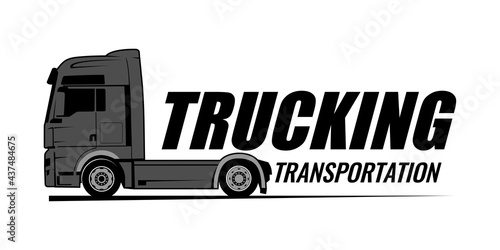 truck brand logo design concept vector	