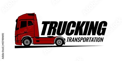 truck brand logo design concept vector 