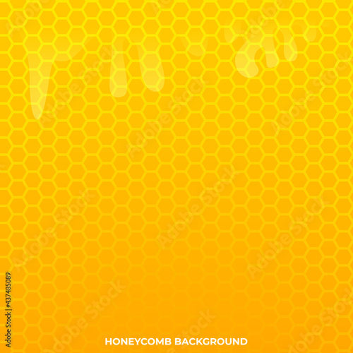Yellow hexagonal honeycomb mesh pattern with text space Free Vector . suitable for your creativity