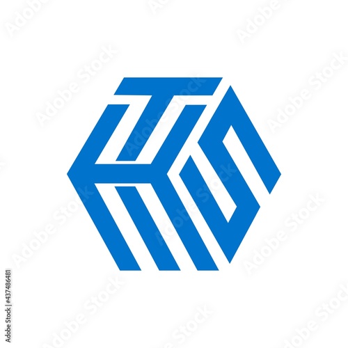 THS, TKS, SKT, HTS, KTS initials geometric cubic letter model logo and vector icon photo
