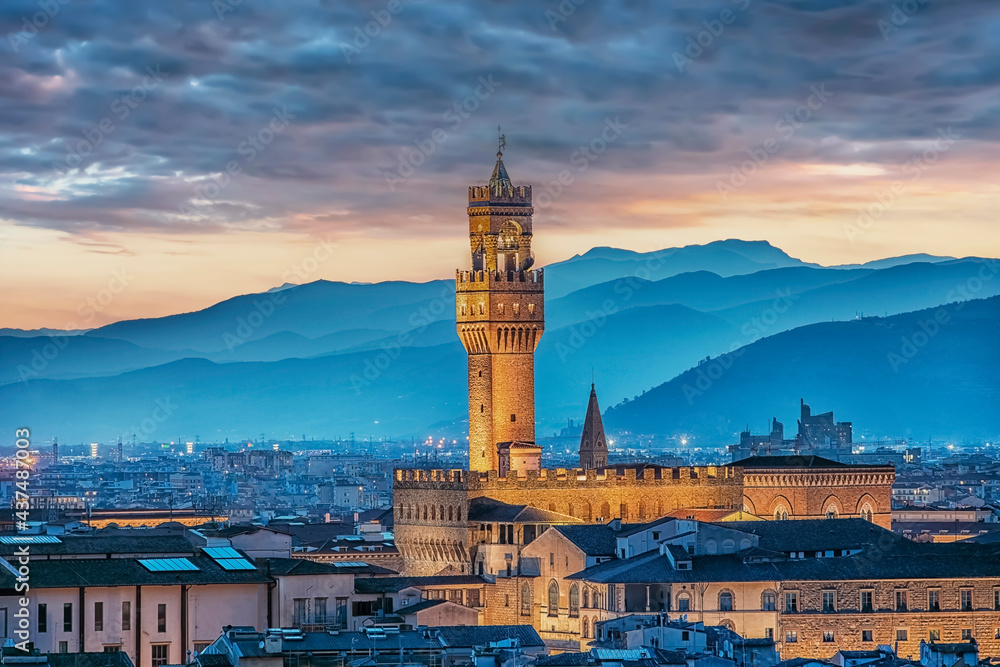 Florence City at sunset, Italy