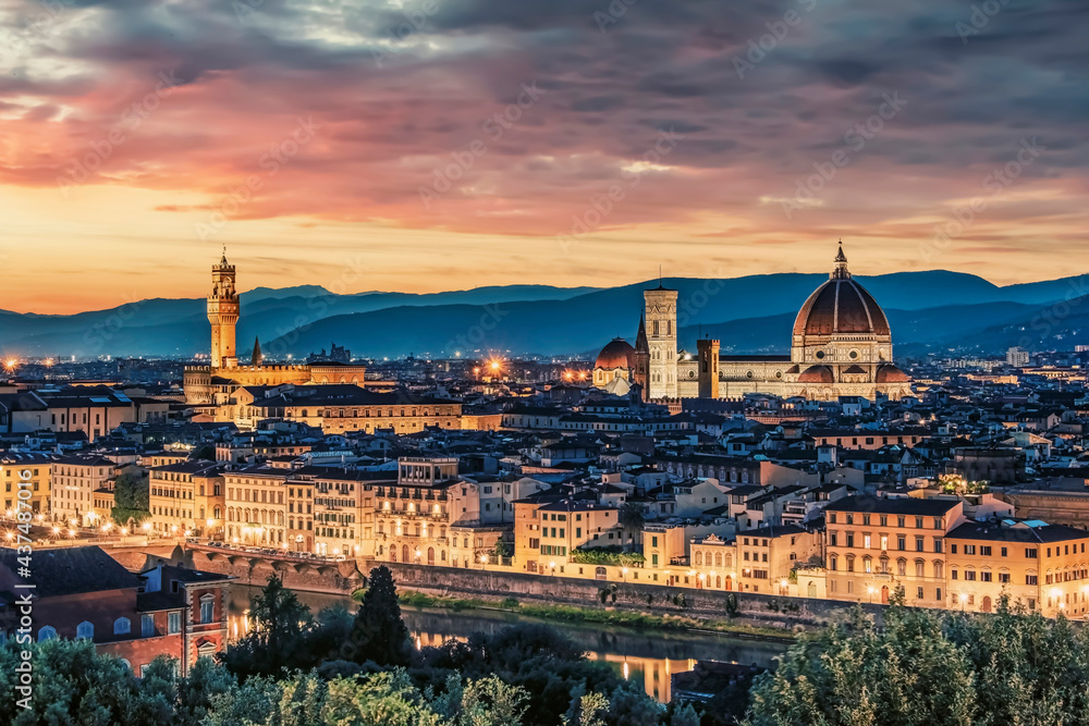 Florence City at sunset, Italy