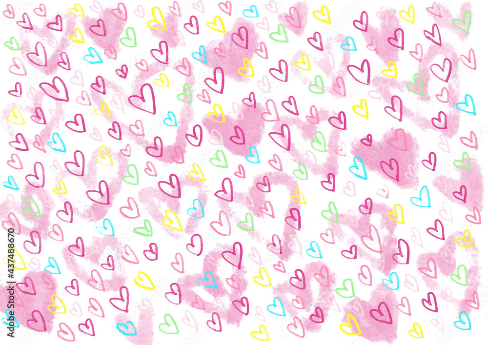 手書きのハートの背景素材 LOVE 愛情表現 愛してる 大好き 手書きのハートの背景素材 LOVE 愛情表現 愛してる 大好き