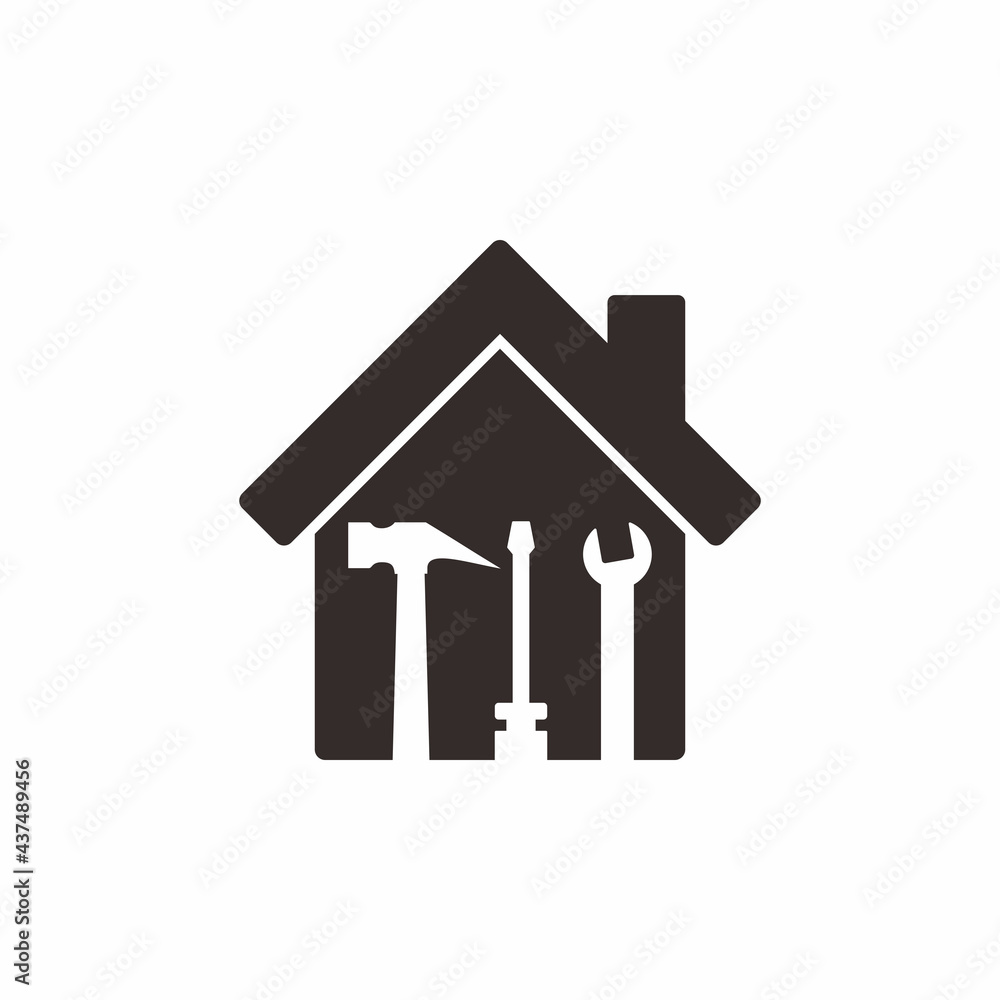 house repair icon vector and tools icon vector house repair icon vector and tools icon vector