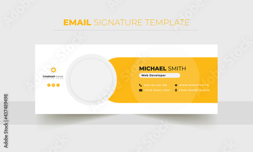 Email signature vector templates, Trendy email signature, Modern Professional awesome unique Corporate custom beautiful personal Office Email signature design template set with the layout,