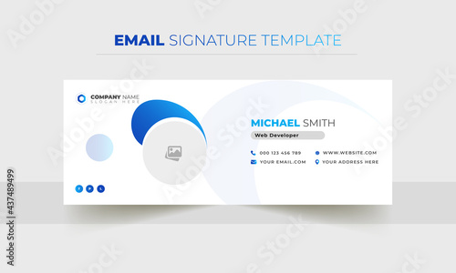 Email signature vector templates, Trendy email signature, Modern Professional awesome unique Corporate custom beautiful personal Office Email signature design template set with the layout,