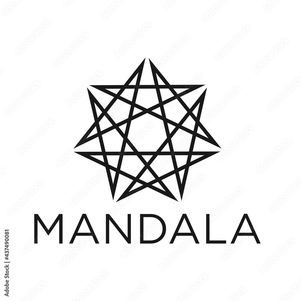 creative mandala ornament geometry logo design vector creative mandala ornament geometry logo design vector