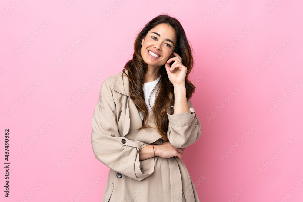 Woman over isolated background laughing Woman over isolated background laughing