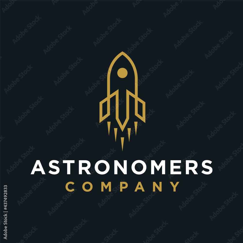 Astronomers logo design premium concept Astronomers logo design premium concept