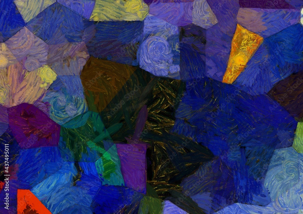 Obraz premium Abstract oil painting background Impressionist style illustrated to create designs.