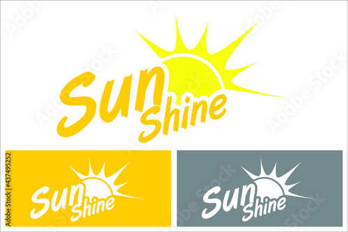Sun shine logo, sun rise, energy