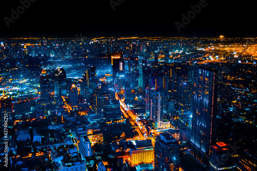 Bangkok  Thailand  Aerial view of Bangkok city in Thailand