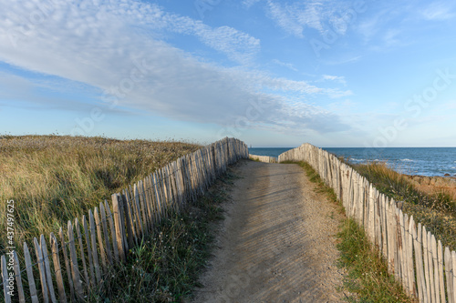 Path along the Atlantic Ocean on the Sables d'Olonne coast.