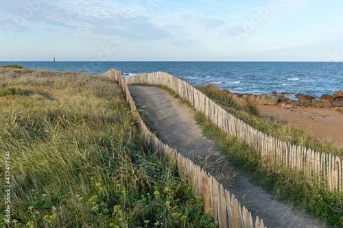 Path along the Atlantic Ocean on the Sables d Olonne coast.