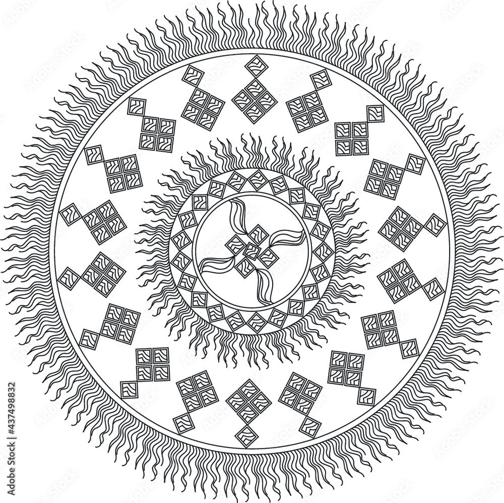 Illustration of a Mandala tattoo