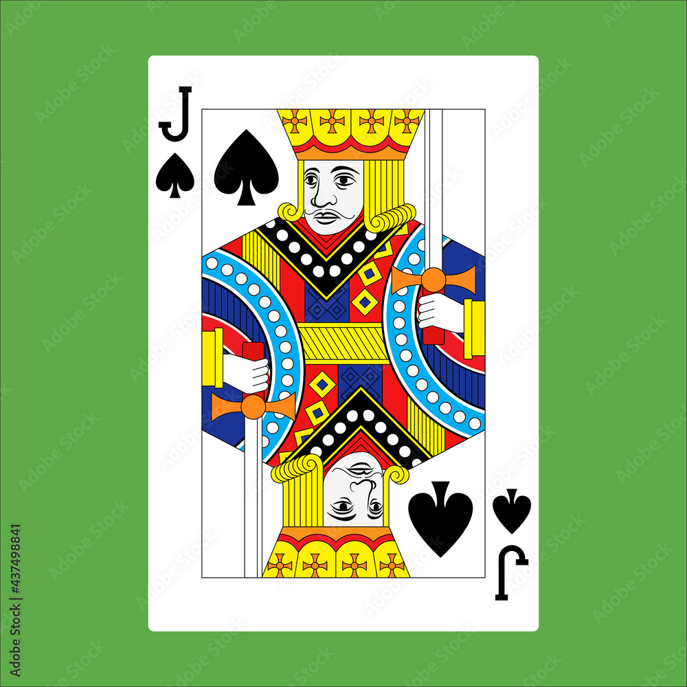 Fototapeta premium Illustration for jack spade poker card