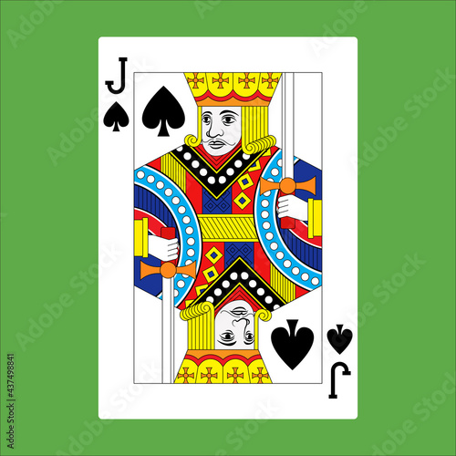 Illustration for jack spade poker card