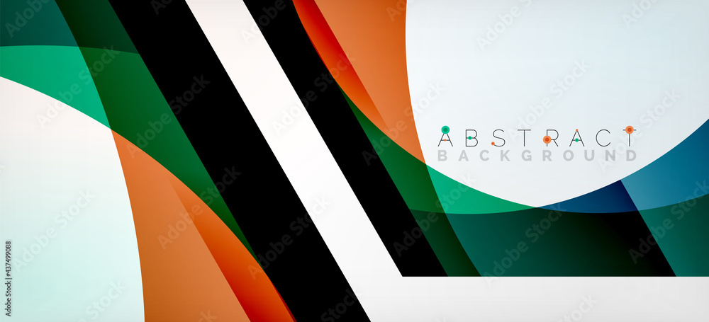 Obraz premium Transparent hexagons geometric shapes abstract background