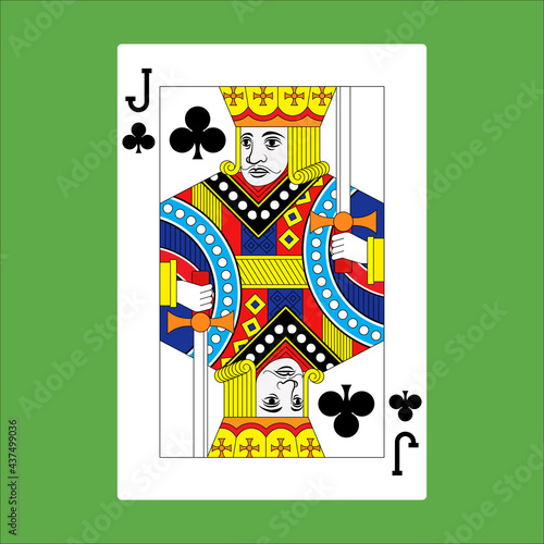 Illustration for jack club poker card