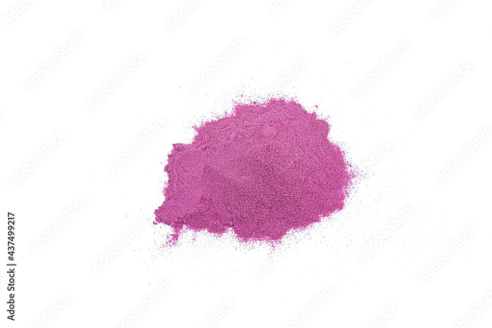 pile of purple sweet potato powder. isolated on a white background pile of purple sweet potato powder. isolated on a white background